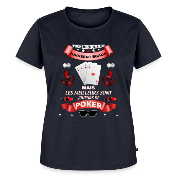Maquette de T-shirt Premium bio Femme « Le Meilleur Joueur de Poker » à personnaliser