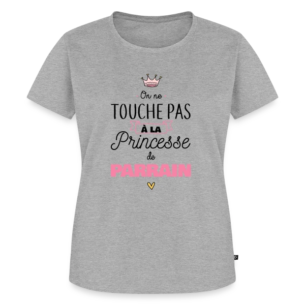 Maquette de T-shirt Premium bio Femme « Ma Princesse de Parrain » à personnaliser