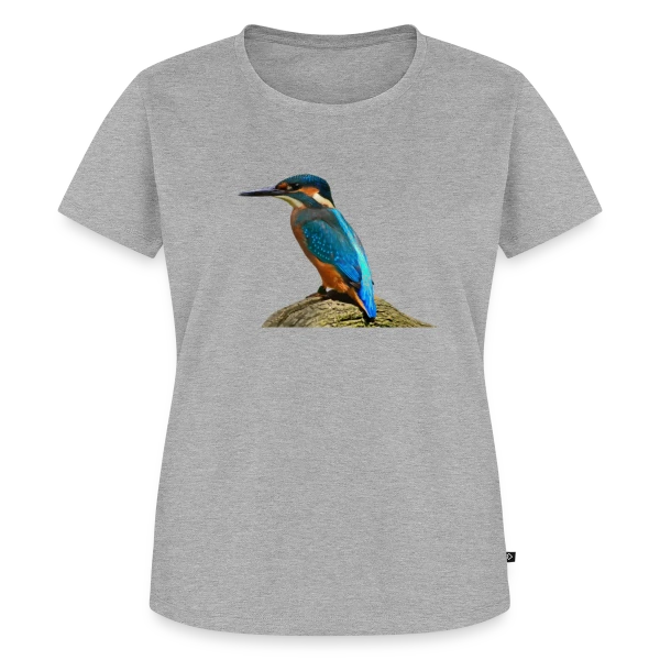 Maquette de T-shirt Premium bio Femme « Martin-Pêcheur Majestueux » à personnaliser