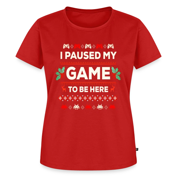 Maquette de T-shirt Premium bio Femme « Joyeux Noël au Gamer : T-shirt Cadeau Idéal PC Zocker » à personnaliser