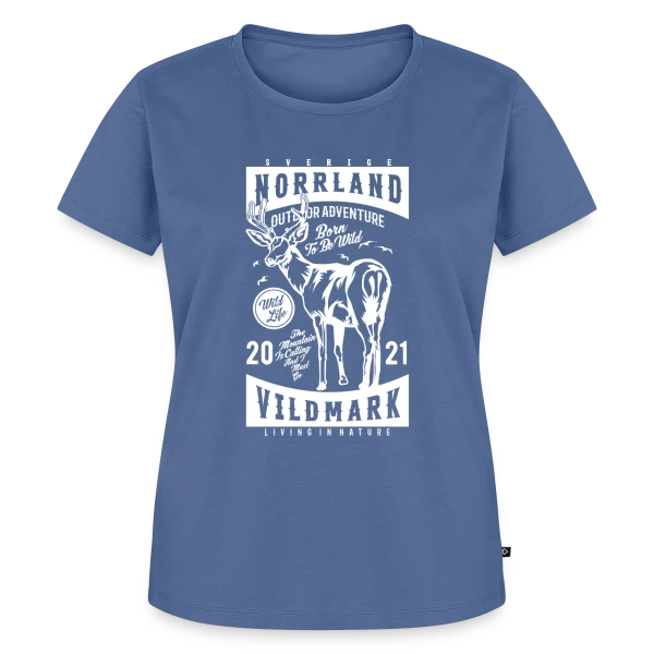 Maquette de T-shirt Premium bio Femme « Norrland Vildmark 2021 : Exploration Grand Nord » à personnaliser