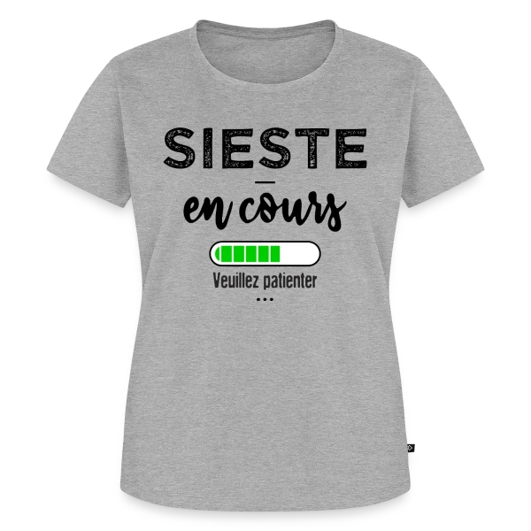 Maquette de T-shirt Premium bio Femme « Sieste en cours, ne pas déranger ! » à personnaliser