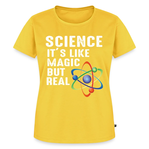 Maquette de T-shirt Premium bio Femme « Science : La Vraie Magie » à personnaliser