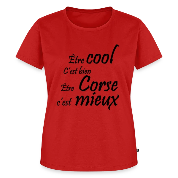 Maquette de T-shirt Premium bio Femme « Humour 'Être Corse' » à personnaliser