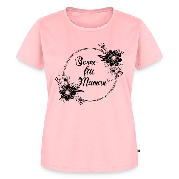 Maquette de T-shirt Premium bio Femme « Bonne Fête Maman - Cadeau Idéal » à personnaliser