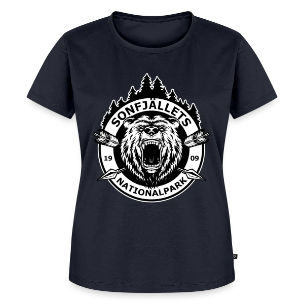 Maquette de T-shirt Premium bio Femme « Parc National de Sonfjället : L'Esprit Sauvage » à personnaliser