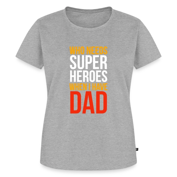 Maquette de T-shirt Premium bio Femme « Super Papa - Mon Héro du Quotidien » à personnaliser