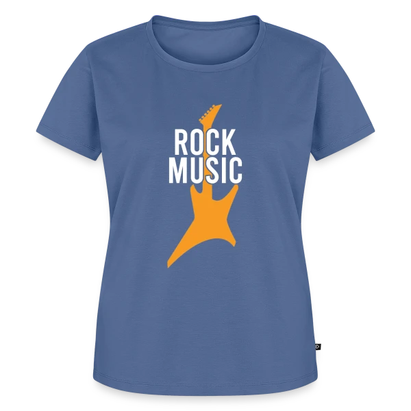 Maquette de T-shirt Premium bio Femme « Rock Musique & Guitare Électrique » à personnaliser