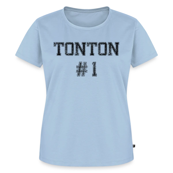 Maquette de T-shirt Premium bio Femme « Tonton #1 - Le Meilleur des Oncles » à personnaliser