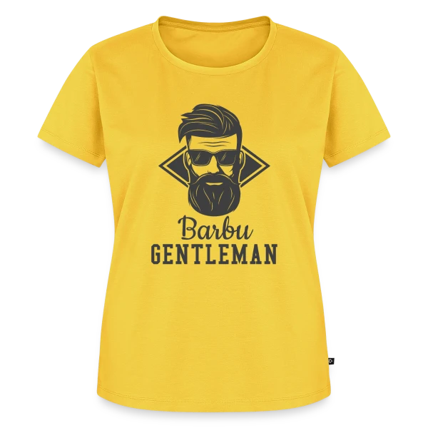 Maquette de T-shirt Premium bio Femme « Le Gentleman Barbu » à personnaliser