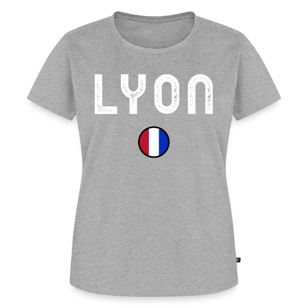 Maquette de T-shirt Premium bio Femme « Drapeau Français Rond » à personnaliser