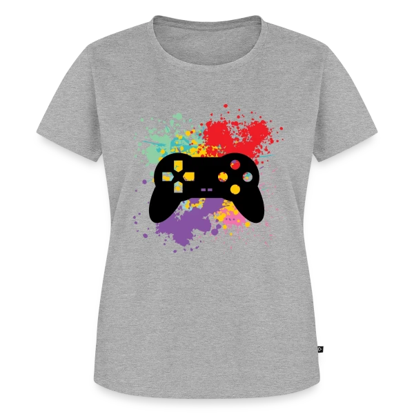 Maquette de T-shirt Premium bio Femme « Ma Console, Ma Vie : T-shirt Gamer Rétro Passion » à personnaliser