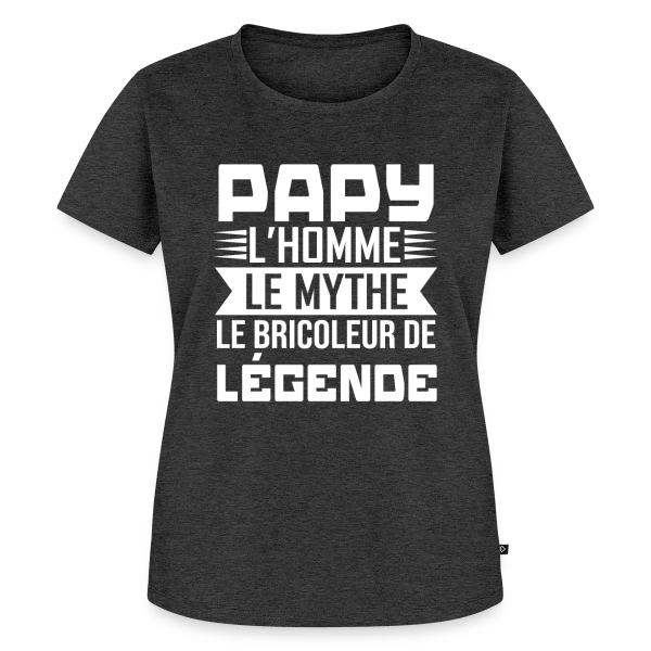 Maquette de T-shirt Premium bio Femme « Papy Bricoleur de Légende » à personnaliser