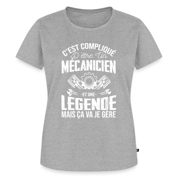 Maquette de T-shirt Premium bio Femme « Mécanicien De Légende : C'est Compliqué, Mais Je Gère ! » à personnaliser