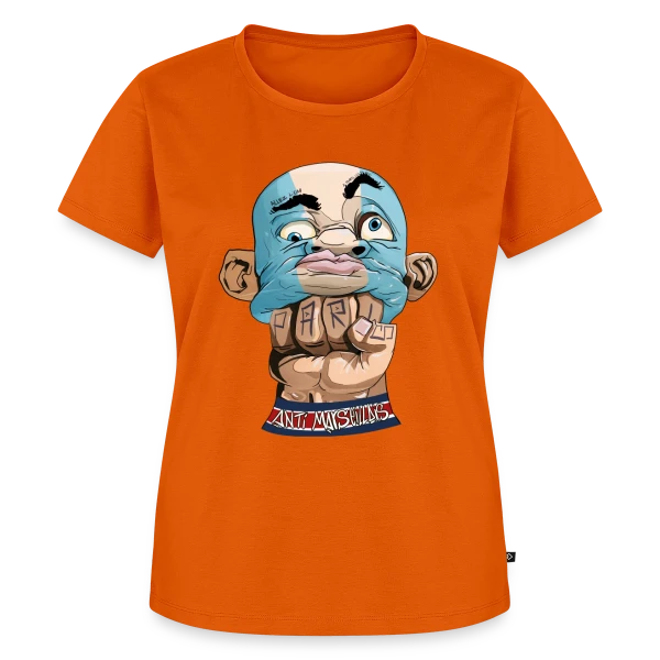 Maquette de T-shirt Premium bio Femme « Poing Paris Anti-Marseille » à personnaliser
