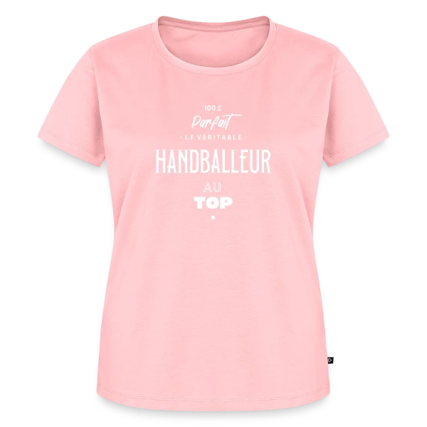 Maquette de T-shirt Premium bio Femme « L'As du Handball » à personnaliser