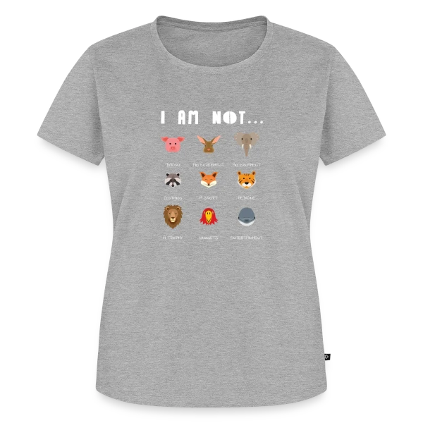 Maquette de T-shirt Femme Bio - Têtes d'Animaux Adorables à personnaliser