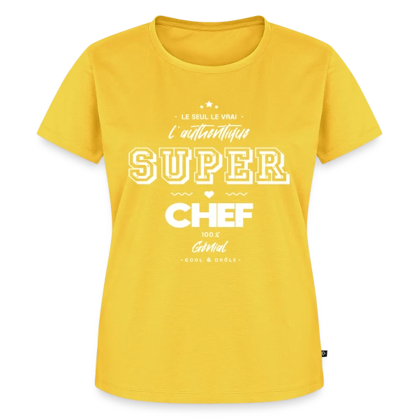 Super Chef Génial : L'Authentique sur T-shirt Premium bio Femme