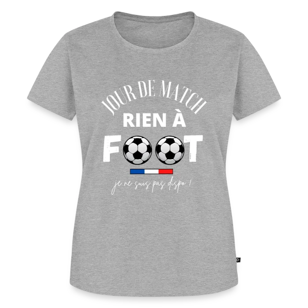 Maquette de T-shirt Premium bio Femme « Jour de Match : Je Ne Suis Pas Dispo » à personnaliser