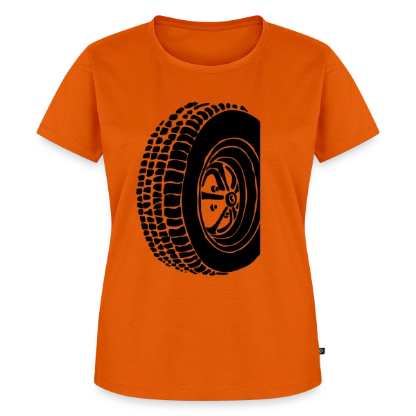 Maquette de T-shirt Premium bio Femme « Pneu Rétro Oldschool » à personnaliser