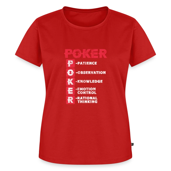 Maquette de T-shirt Premium bio Femme « La Vie est un Poker » à personnaliser