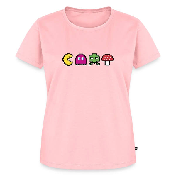 Maquette de T-shirt Premium bio Femme « Années 80 : T-shirt Arcade Rétro Gaming Vintage » à personnaliser