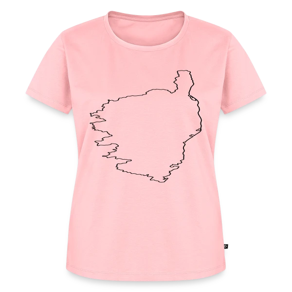 Maquette de T-shirt Premium bio Femme « Contour Carte Corse » à personnaliser