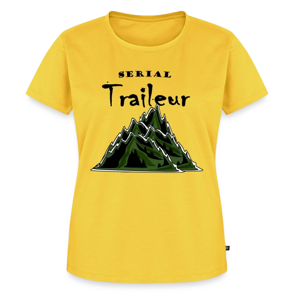 Maquette de T-shirt Premium bio Femme « Serial Traileur » à personnaliser
