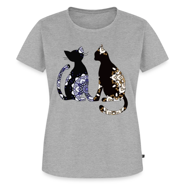 Maquette de T-shirt Premium bio Femme « Passion Féline » à personnaliser