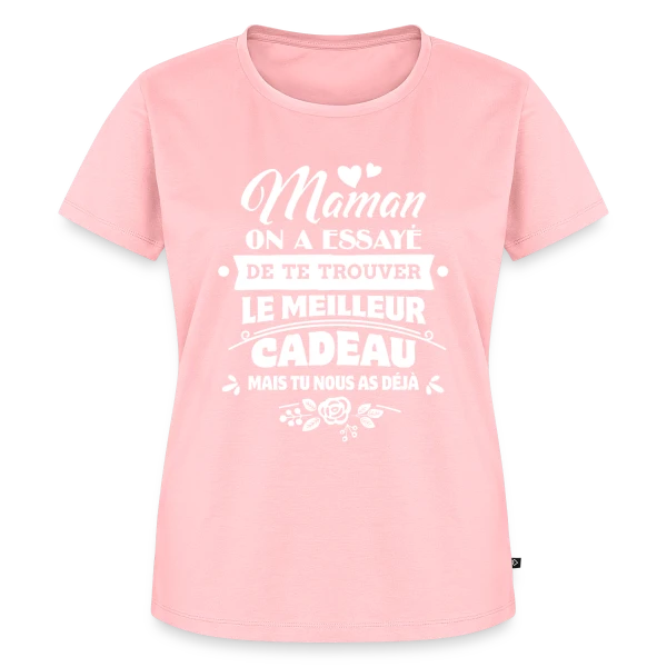 Maquette de T-shirt Premium bio Femme « Maman, le Plus Beau Cadeau c'est Toi - Fête des Mères » à personnaliser