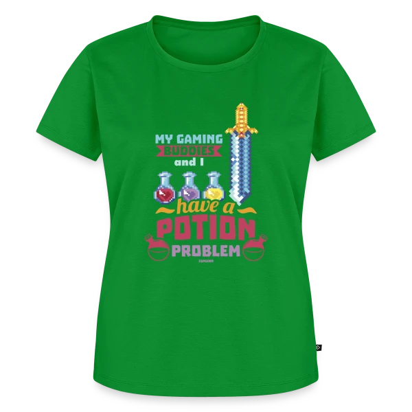 Maquette de T-shirt Premium bio Femme « Game Nerd - Console Gaming & Manette » à personnaliser