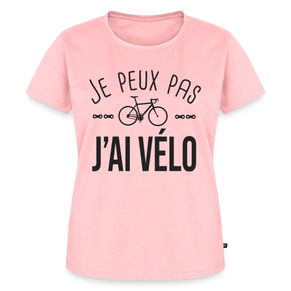 Maquette de T-shirt Premium bio Femme « Je Peux Pas J'ai Vélo - Humour Cycliste » à personnaliser