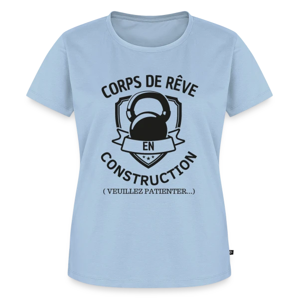 Maquette de T-shirt Premium bio Femme « Humour Musculation: Le Classique » à personnaliser