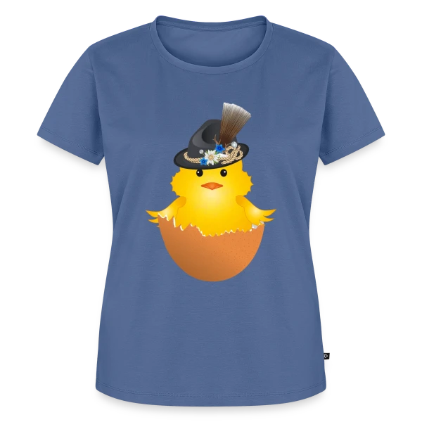 Maquette de T-shirt Premium bio Femme « Adorable Poussin Bavarois en Costume Traditionnel » à personnaliser