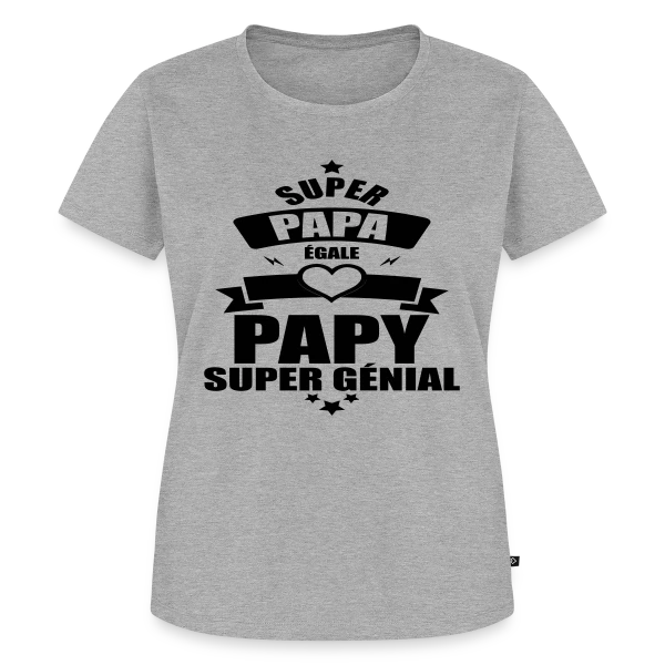 Maquette de T-shirt Premium bio Femme « Super Papy, Super Papa : Le Meilleur des Grands-Pères » à personnaliser