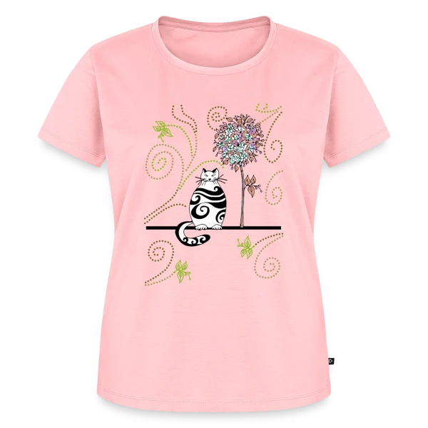 Maquette de T-shirt Premium bio Femme « Mon Chat Adoré » à personnaliser