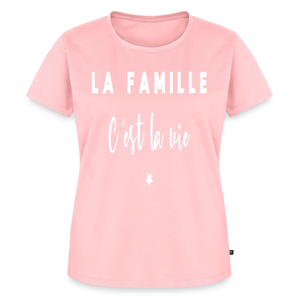 Maquette de T-shirt Premium bio Femme « La Famille, C'est la Vie : Humour et Amour » à personnaliser