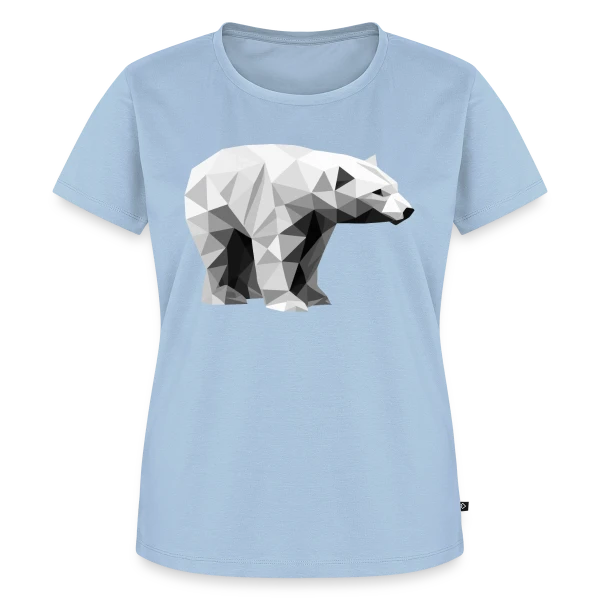 Maquette de T-shirt Premium bio Femme « Ours Polaire Géométrique » à personnaliser