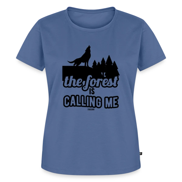 Maquette de T-shirt Premium bio Femme « L'Appel de la Forêt » à personnaliser