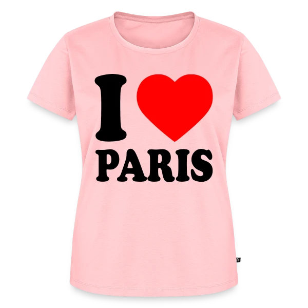 Maquette de T-shirt Premium bio Femme « J'aime Paris Classique » à personnaliser