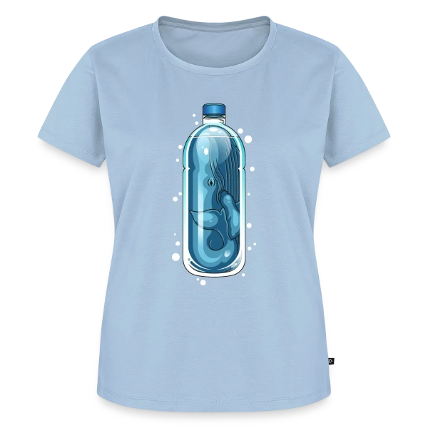 Maquette de T-shirt Premium bio Femme « Océan en Détresse » à personnaliser