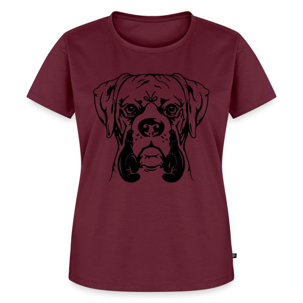 Maquette de T-shirt Premium bio Femme « Jeune Boxer, Chien Combattant » à personnaliser