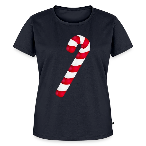 Maquette de T-shirt Premium bio Femme « Sucre d'Orge : Douceur de la Saison de Noël » à personnaliser
