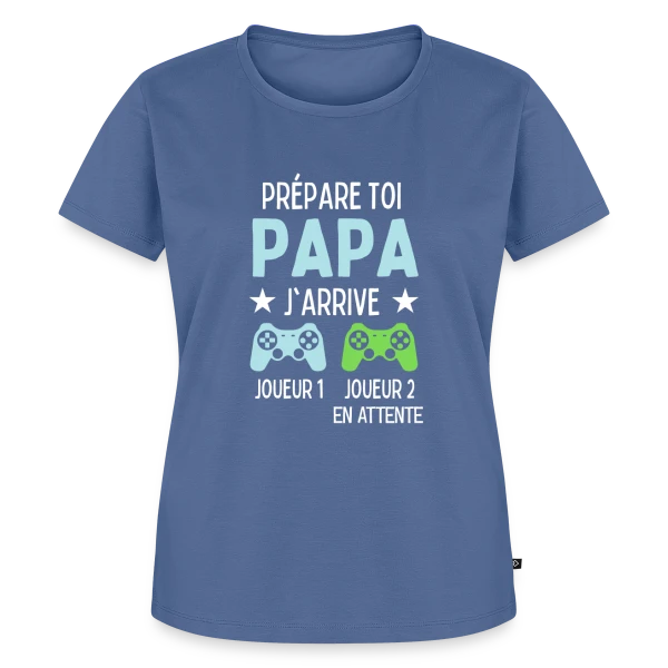 Futur Papa Gamer - Annonce Grossesse Humour sur T-shirt Premium bio Femme