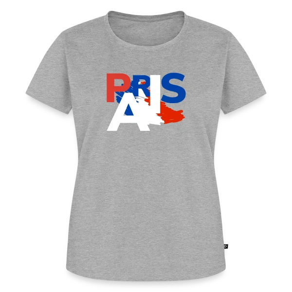Maquette de T-shirt Premium bio Femme « Paris Tricolore Moderne » à personnaliser