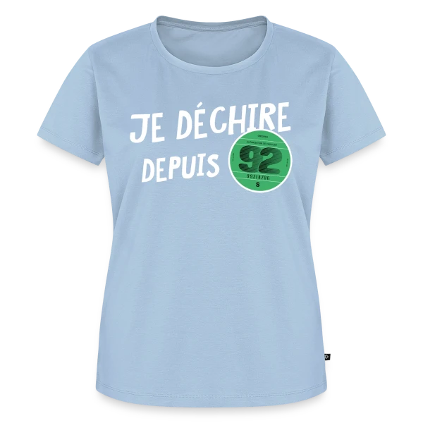 Maquette de T-shirt Premium bio Femme « Anniversaire 1992 'Je Dékire' - Vignette Automobile Rétro » à personnaliser