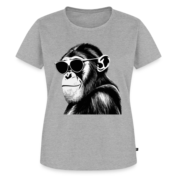 Maquette de T-shirt Premium bio Femme « Chimpanzé Cool Lunettes » à personnaliser