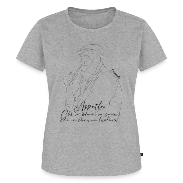Maquette de T-shirt Premium bio Femme « Vieux Corse Sage Citation » à personnaliser