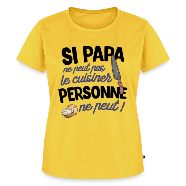 Papa Cuisinier - Le Maître des Fourneaux sur T-shirt Premium bio Femme
