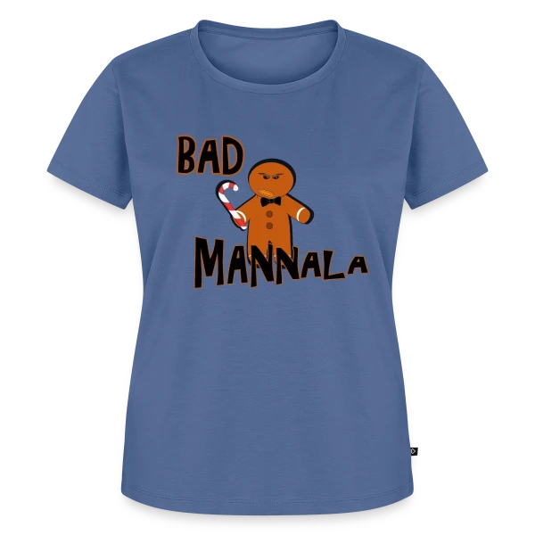 Maquette de T-shirt Premium bio Femme « Mannala Alsacien Humour : Brioche de Noël » à personnaliser